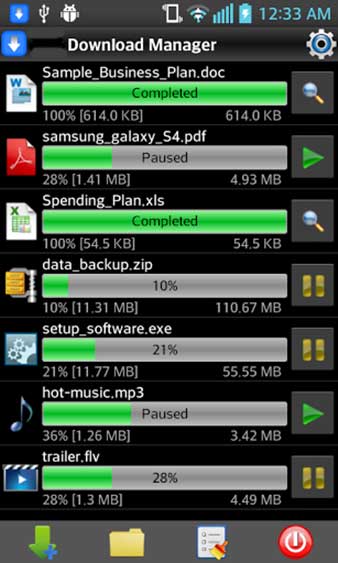 تطبيق Fast Download Manager لتحميل الملفات