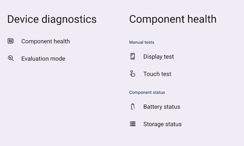 أندرويد 15 - جوجل تختبر ميزة تشخيص حالة مكونات الهاتف واستكشاف المشكلات الحرجة